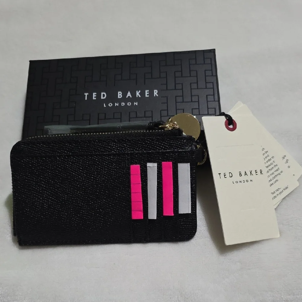 Ted Baker Black Textured Card‎ Wallet